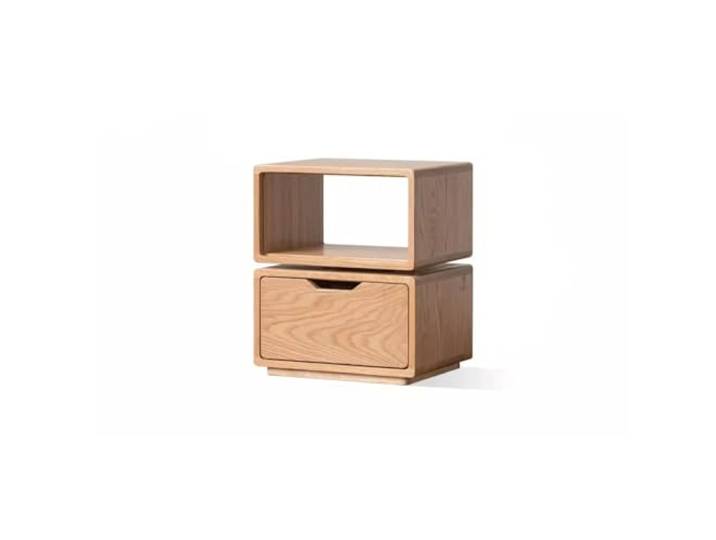 YCCHAH Sofatisch Massivholz-Beistelltisch, Sofa-Seitenschrank, Wohnzimmer-Ecktisch, bodenstehender drehbarer Couchtisch, Schlafzimmer-Aufbewahrungs-Nachttisch Wohnzimmer-Beistelltisch(A)