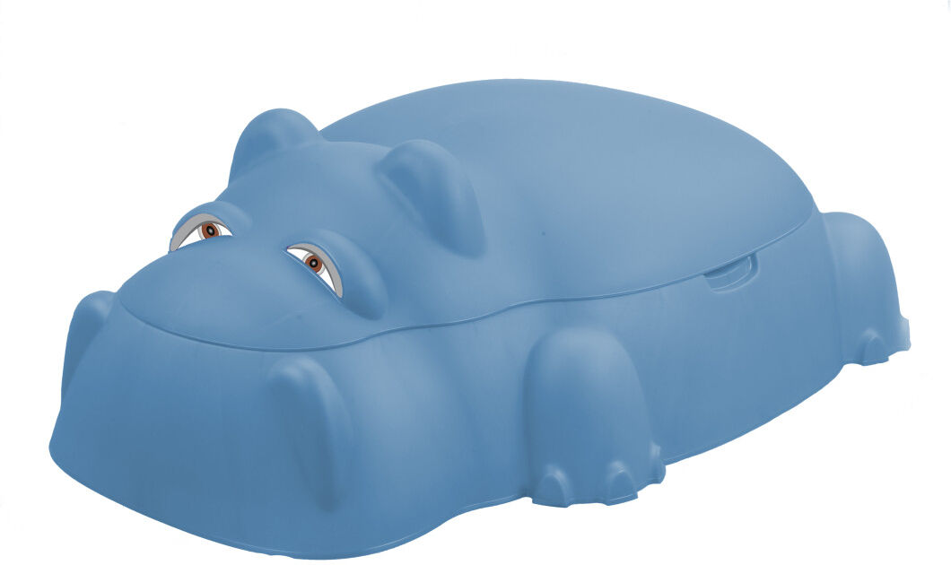 Starplast Pool- Sandkasten Hippo mit Deckel blau