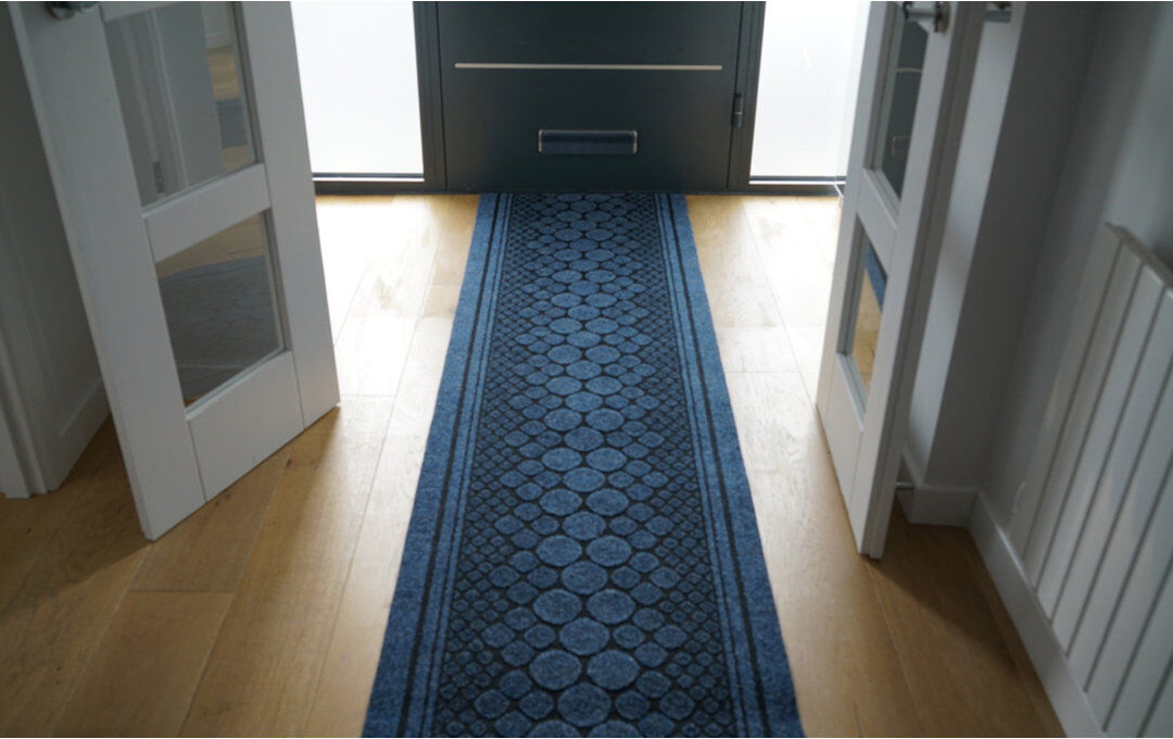 Marlow Home Co. Gonzalo Geometric Area Rug Blue Runner 67 x 609.6cm