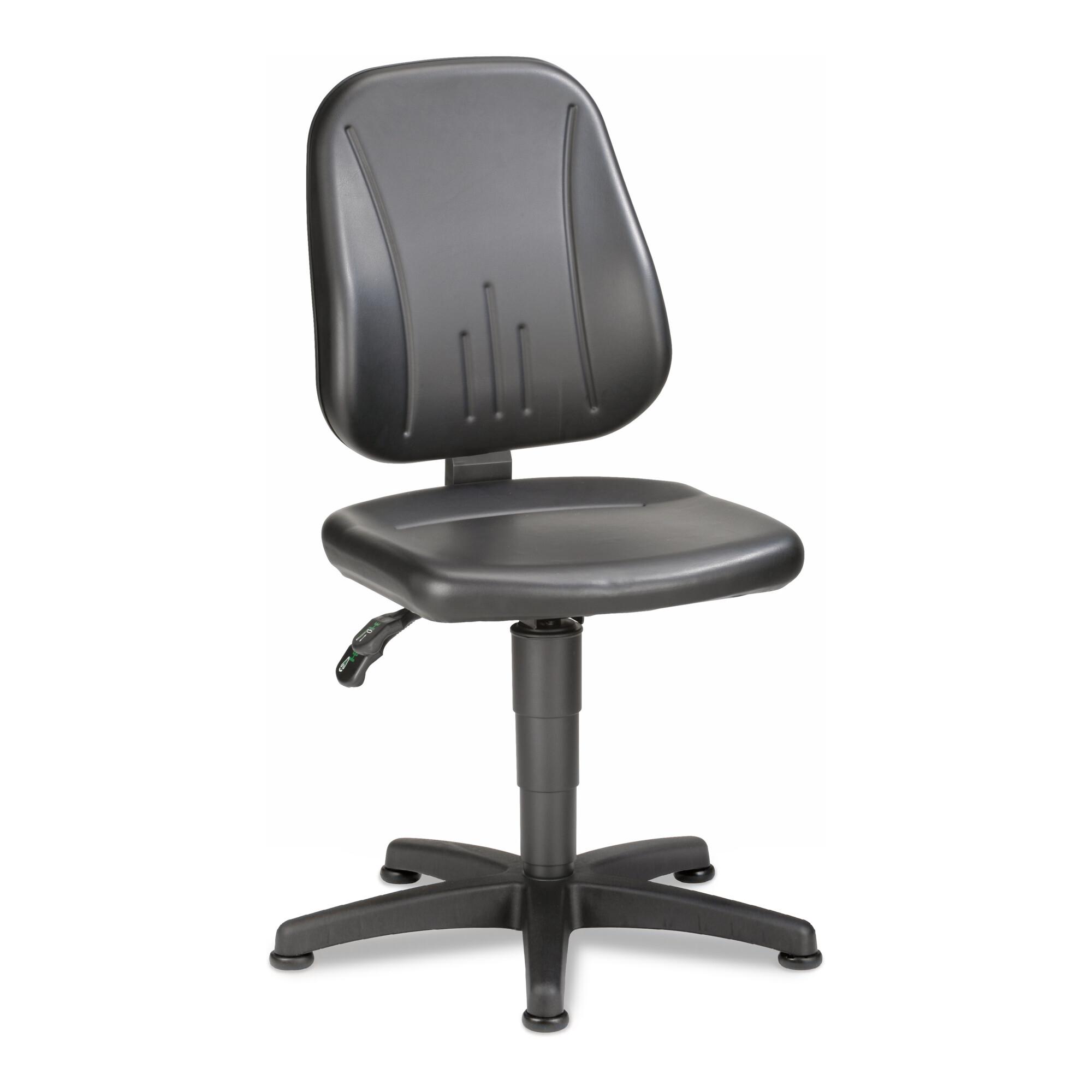 bimos Arbeitsdrehstuhl Unitec mit Gleiter und Kunstleder schwarz Sitzhöhe 440-620 mm (9650- 551)