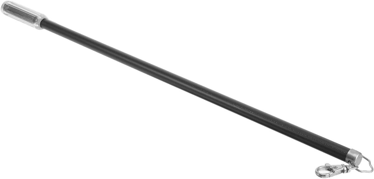 Zwarte gordijn trekstang van stevige aluminiumlegering - 55,5 cm