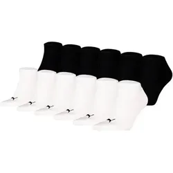 PUMA Unisex Sneakersocken, 12er Pack - Sneaker Plain ECOM 12P, Logo, einfarbig, Größe 39-42 in Schwarz Schwarz