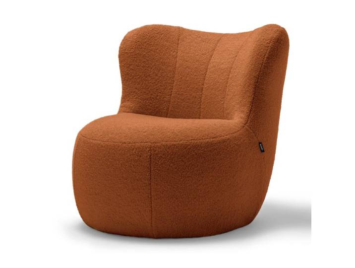 freistil by Rolf Benz 173 Sessel in Teddystoff, Schäfchenstoff oder Flachgewebe - Teddystoff 6534 orangebraun gefertigt im Schwarzwald, Spitzname Gummibär , trendige Farben, weich und flauschig, bequem gepolstert, Cozy-Edition, Bouclé Modern