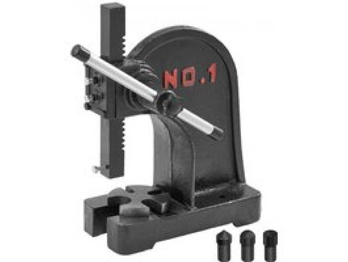 VEVOR Dornpresse, 1 t Handhebelpresse, Manuelle Dornpresse Präzisions Handpresse, 150 mm Maximale Höhe, Manuelle Desktop-Stanzpresse aus Gusseisen, zum Stanzen, Biegen, Strecken, Formen