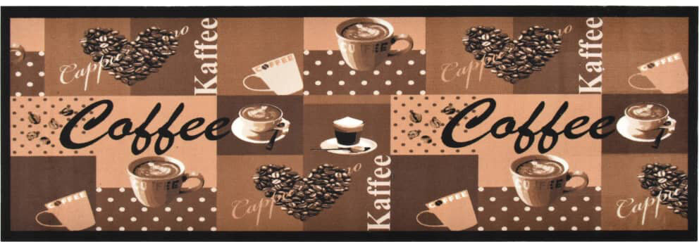 Marlow Home Co. Thao Water Resistant Anti-Fatigue Non-Skid Kitchen Mat Brown Runner 60 x 300cm