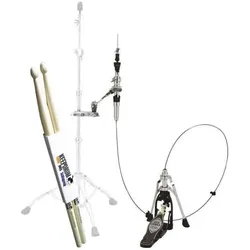 Tama HH905RH Iron Cobra Kabel Hi Hat mit Drumsticks, Schlagzeug Zubehör, Weiss