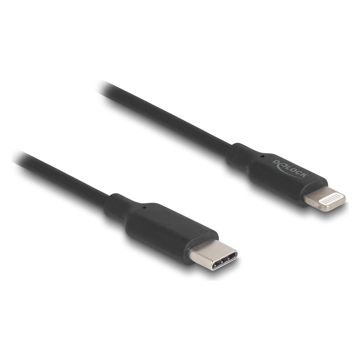 Delock Slim Daten- und Ladekabel USB Type-C zu Lightning für (1 m, USB 2.0) (85410)