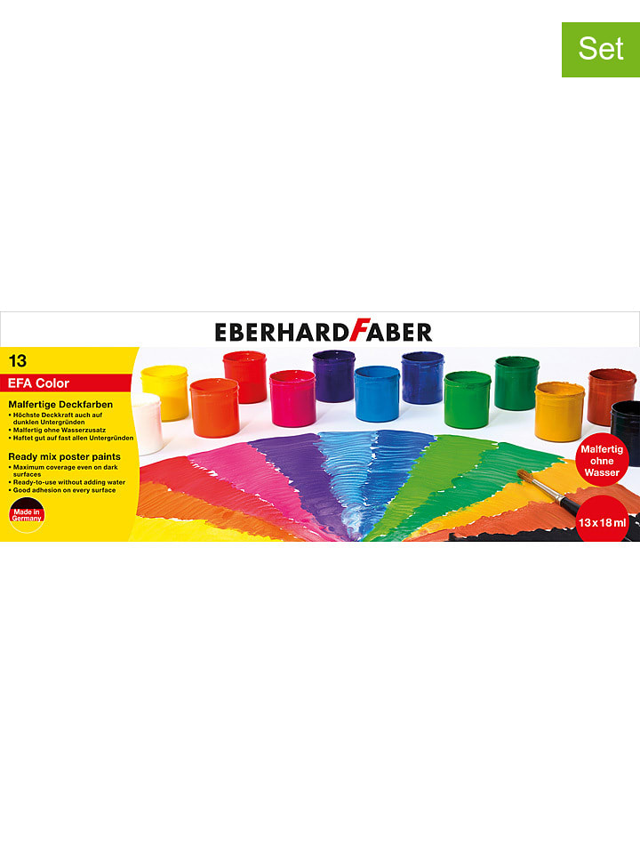 Eberhard Faber 2er-Set: Deckfarben - 2x 13 Stück (je 18 ml) - onesize