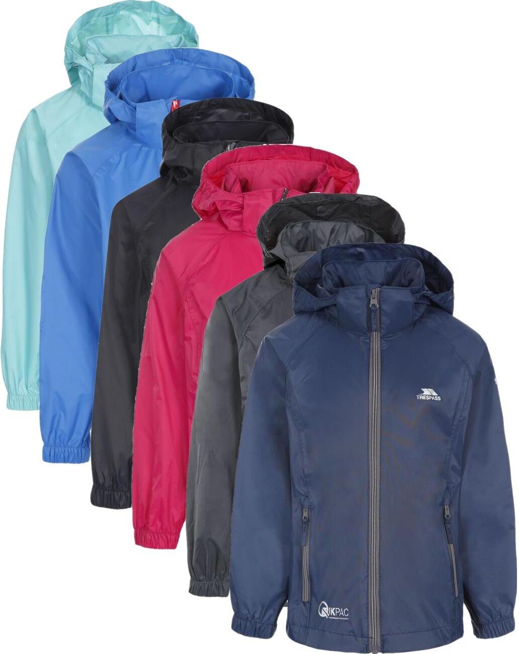 Trespass Qikpac X - Unisex Kids Packaway Jkt Tp75  Flint 7/8