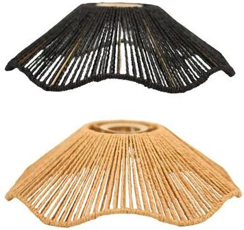 Inspired Finds RopeWoven Hand Woven Rope Lampshade Decorative Chandelier & Ceiling Light Cover yellow