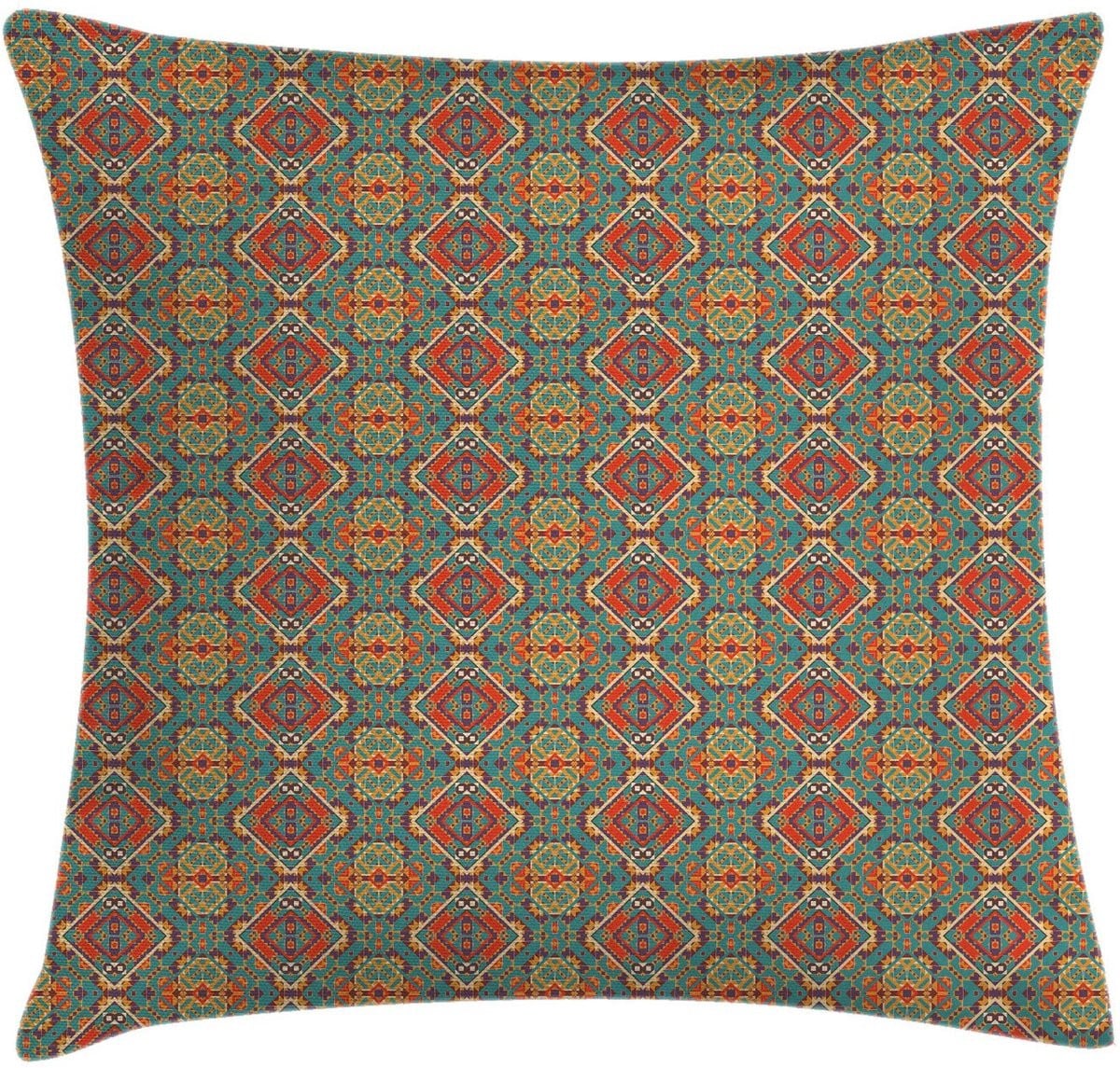 ABAKUHAUS Turkoois Kussenhoes Decoratief Multicolor 45x45 cm