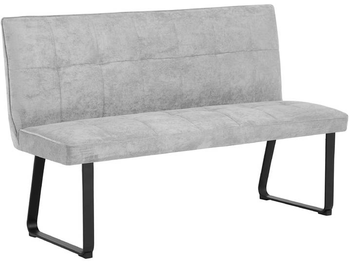 Polsterbank BYLIVING Talea , grau (hellgrau, schwarz), B:140cm H:92cm T:58cm, 100% Polyester, Sitzbänke, Polsterbank, Breite 140 oder 160 cm, in verschiedenen Farben erhältlich