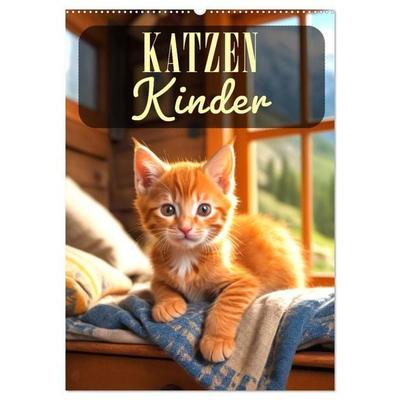 Katzenkinder (Wandkalender 2027 DIN A2 hoch), CALVENDO Monatskalender