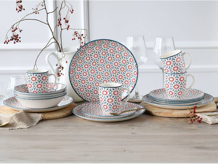 Set de vaisselle 33 x 31 x 33cm Multicolore