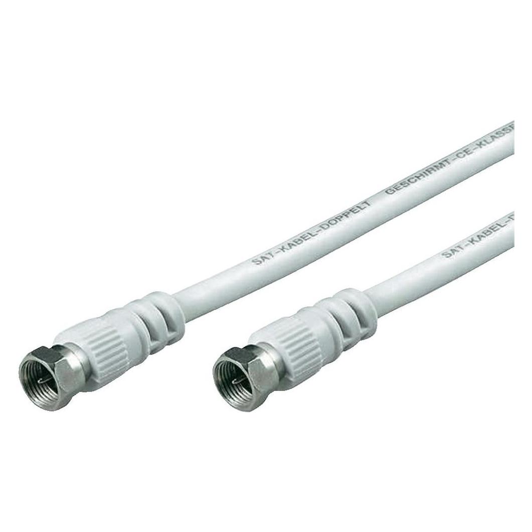 Goobay F-Norm-Verbindungskabel (80 dB, Antennenkabel) (ACF-252/WS)