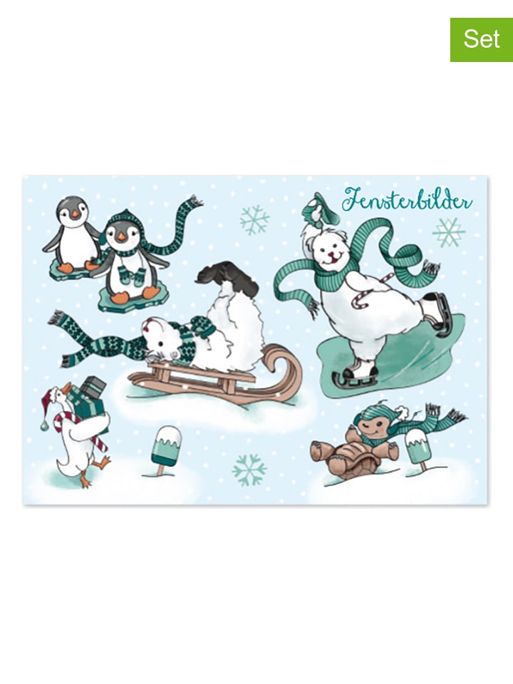 Lutz Mauder 2er-Set: Fensterfolien "Winterzauber" - ab 3 Jahren - onesize