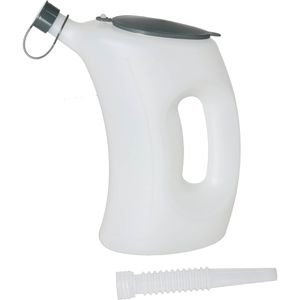 Pressol Messbecher 07622, aus Kunststoff, mit 0,5 Liter Skala, Deckel & flexiblem Ausgießrohr, 2 Liter