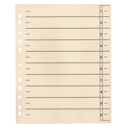 Soennecken Trennblätter 24x30cm 190g 11fach gelocht chamois 100 St./Pack. (121009220)