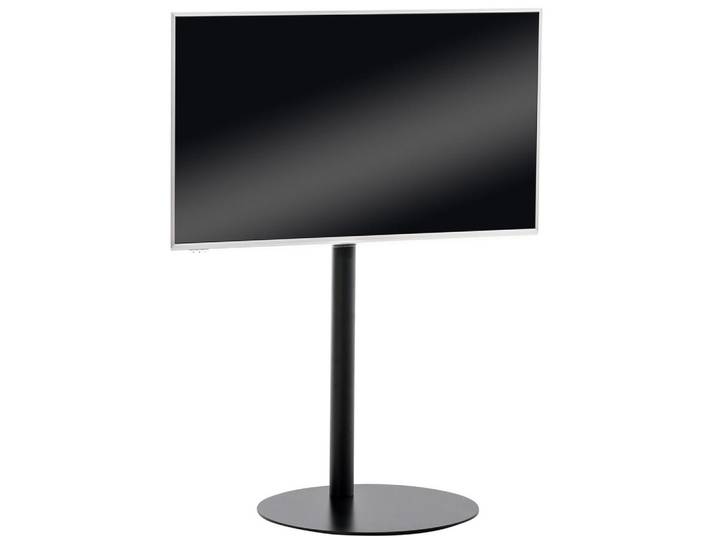 CLP TV Rack Metall Schwarz-Matt, Rund, 64x100x53 cm, Wohnzimmer, TV Möbel, TV-Ständer