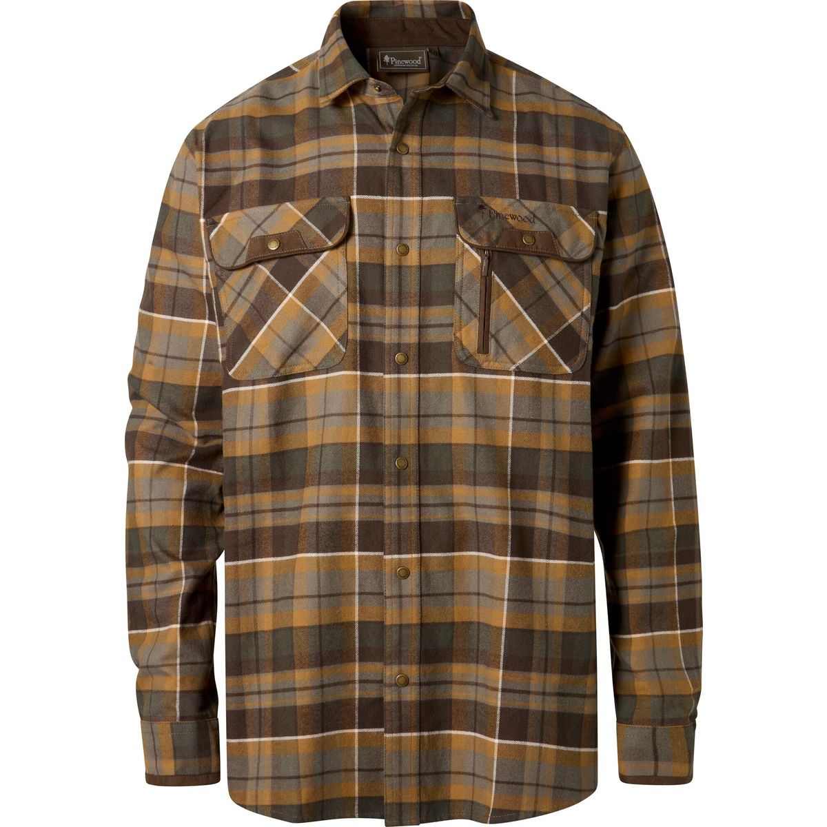 Pinewood Prestwick Exclusive Shirt d.brown/d.sandstone (280) 4XL 6-94280280011