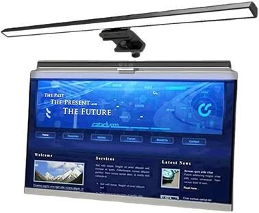 Rare Purchases USB Powered Eye Care Desk Lamp, LED Computer PC Monitor Light Bar, Stepless Dimming Reading Table Lamp white