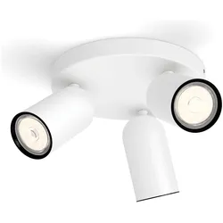 Philips, Deckenstrahler, Pongee opbouwspot - 3-lichts - wit (GU10)