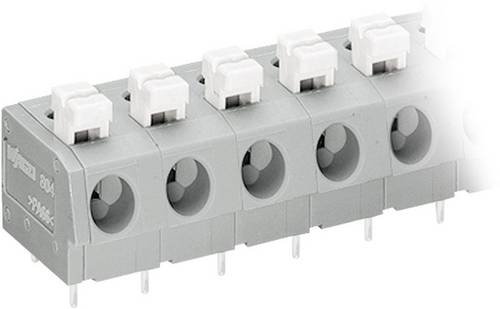WAGO 804-303 Federkraftklemmblock 2.50mm² Polzahl 3 Grau, Weiß