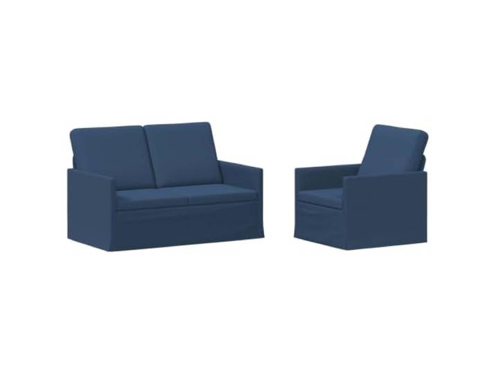 vidaXL Sofa-Set 2 pcs Blau Stoff