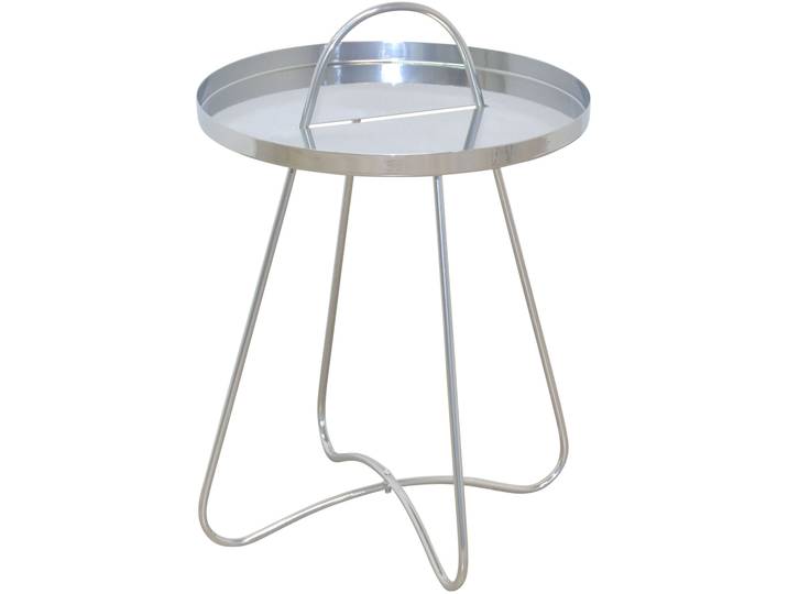 Beistelltisch, silber (silberfarben, silberfarben, silberfarben), B:40cm H:57cm T:40cm, HOFMANN LIVING AND MORE, Tische, Beistelltisch, Metallplatte