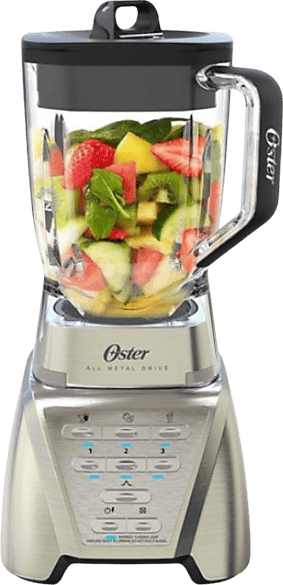 Batidora de vaso - Oster Pro BLSTMB-CT0-050, 1100 W, 16600 rpm, 3 Velocidades, 2 l, Plata