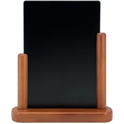 Securit® Tischtafeltafel "Elegant" A5 - Holz mit lackierter Mahagoni-Oberfläche