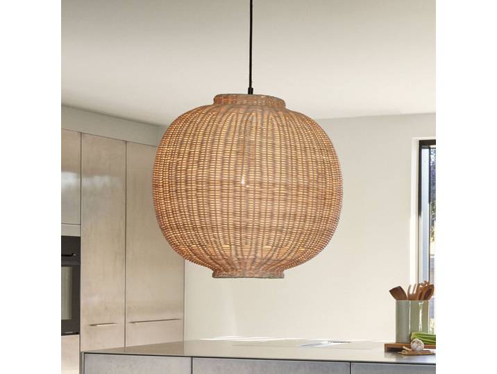 Chand Pendelleuchte Round Nature - Hübsch - Wohnzimmer - Design - Holz - Einflammig