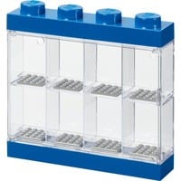LEGO Minifiguren Vitrine blau, Aufbewahrungsbox blau/transparent, transparent