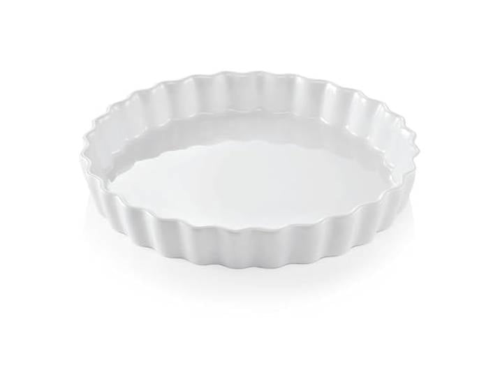 12x Tortenform Ø 26 cm weiß, Porzellan Tarteform