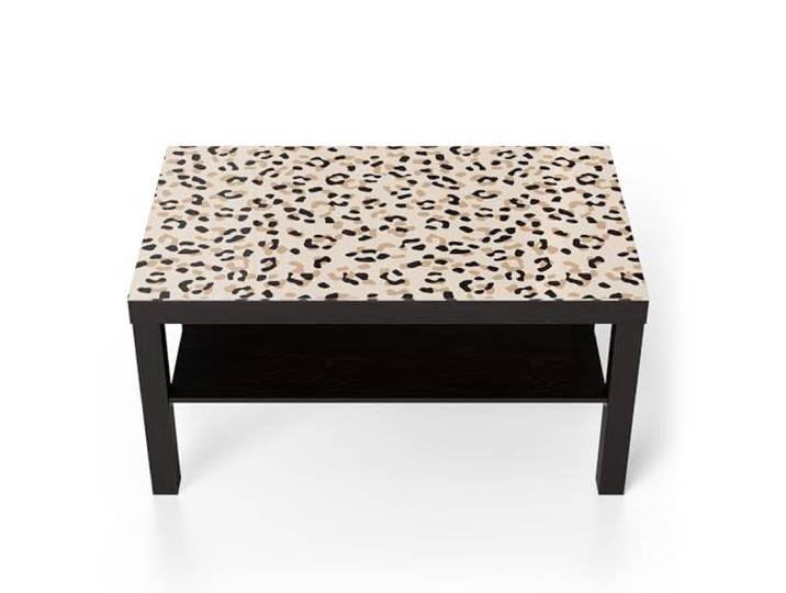 DEQORI Glastisch schwarz groß 90x50 cm Motiv Leopardenglanz ausgefallener Beistelltisch aus Glas Hochglanz Couchtisch fürs Wohnzimmer moderner Couch Tisch mit Design