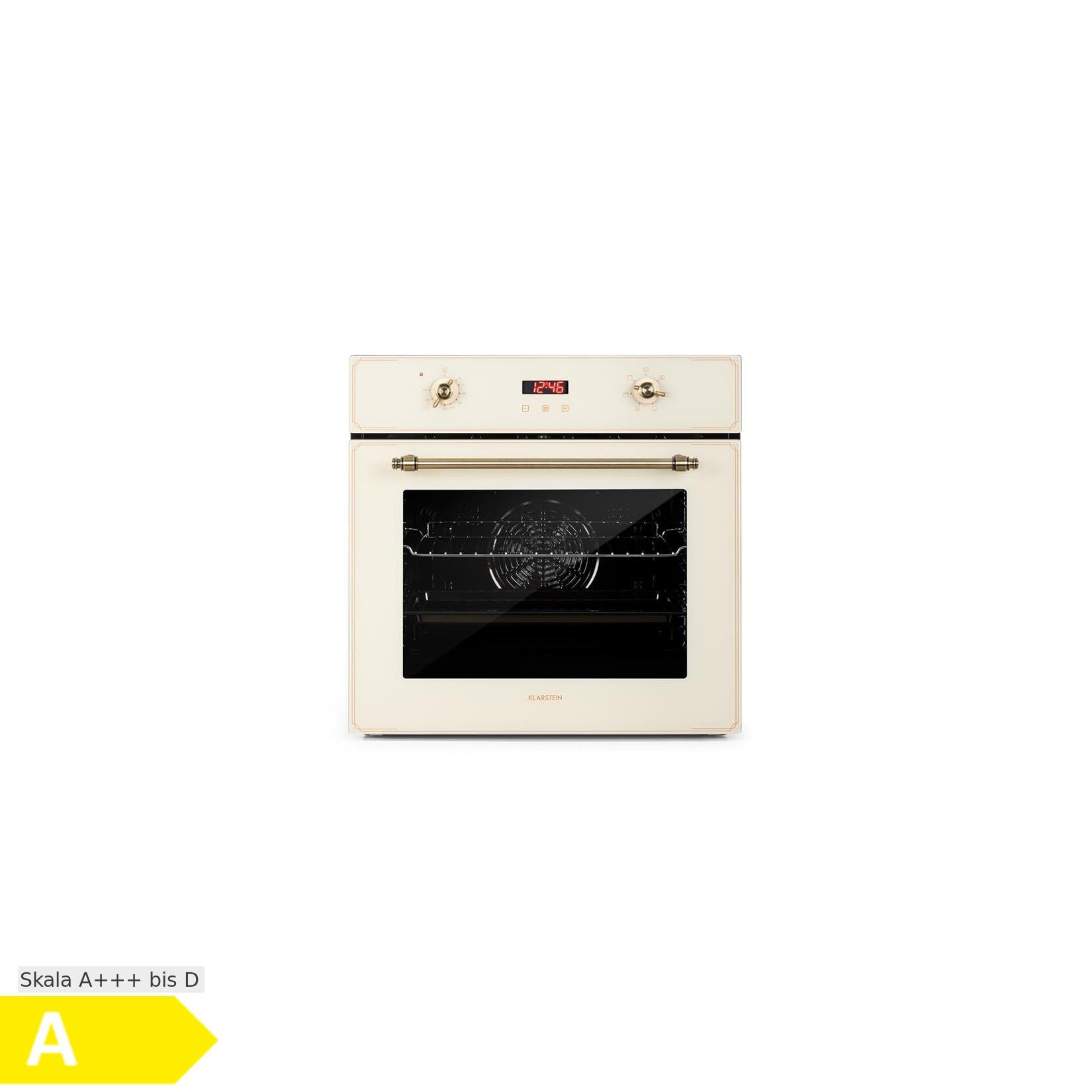 Elizabeth Einbaubackofen Retro 2200W 49L 50 - 250 °C Timer Display