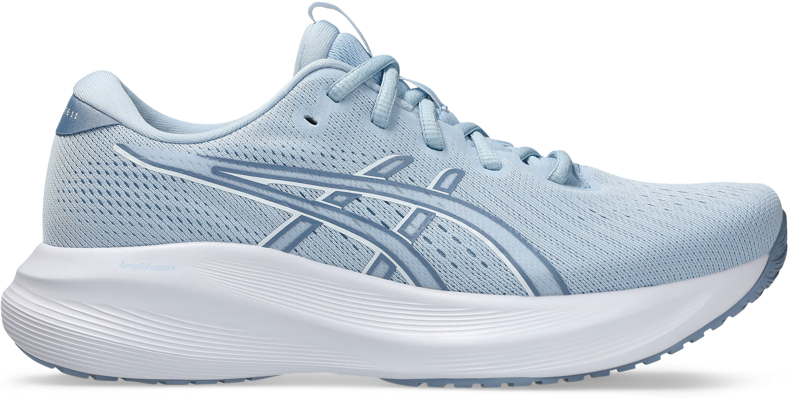 Laufschuh ASICS "GEL-EXCITE 11", Damen, Gr. 42,5, blau (solid air, calm indigo), Synthetik, Schuhe Laufschuh solid air, calm indigo 42,5