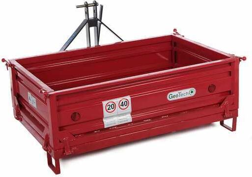 Heckcontainer für Traktor GeoTech TRP 160 - kippbar - 3 abnehmbare Bordwände