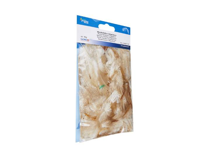 Glorex Marabufedern Naturbraun 10 g