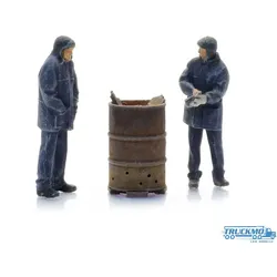 Artitec Bahnarbeiter mit Feuertonne (2x) 5870048
