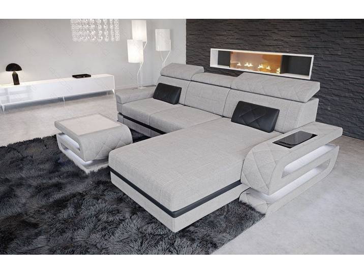 Ecksofa Bologna L-Form aus Stoff