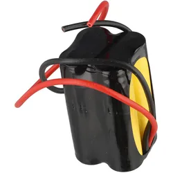 4,8 Volt 800mAh Akku für Notbeleuchtung, NiCD, 29x29x50mm, Zellengröße AA, mit 20cm Kabelausgang, ohne Stecker