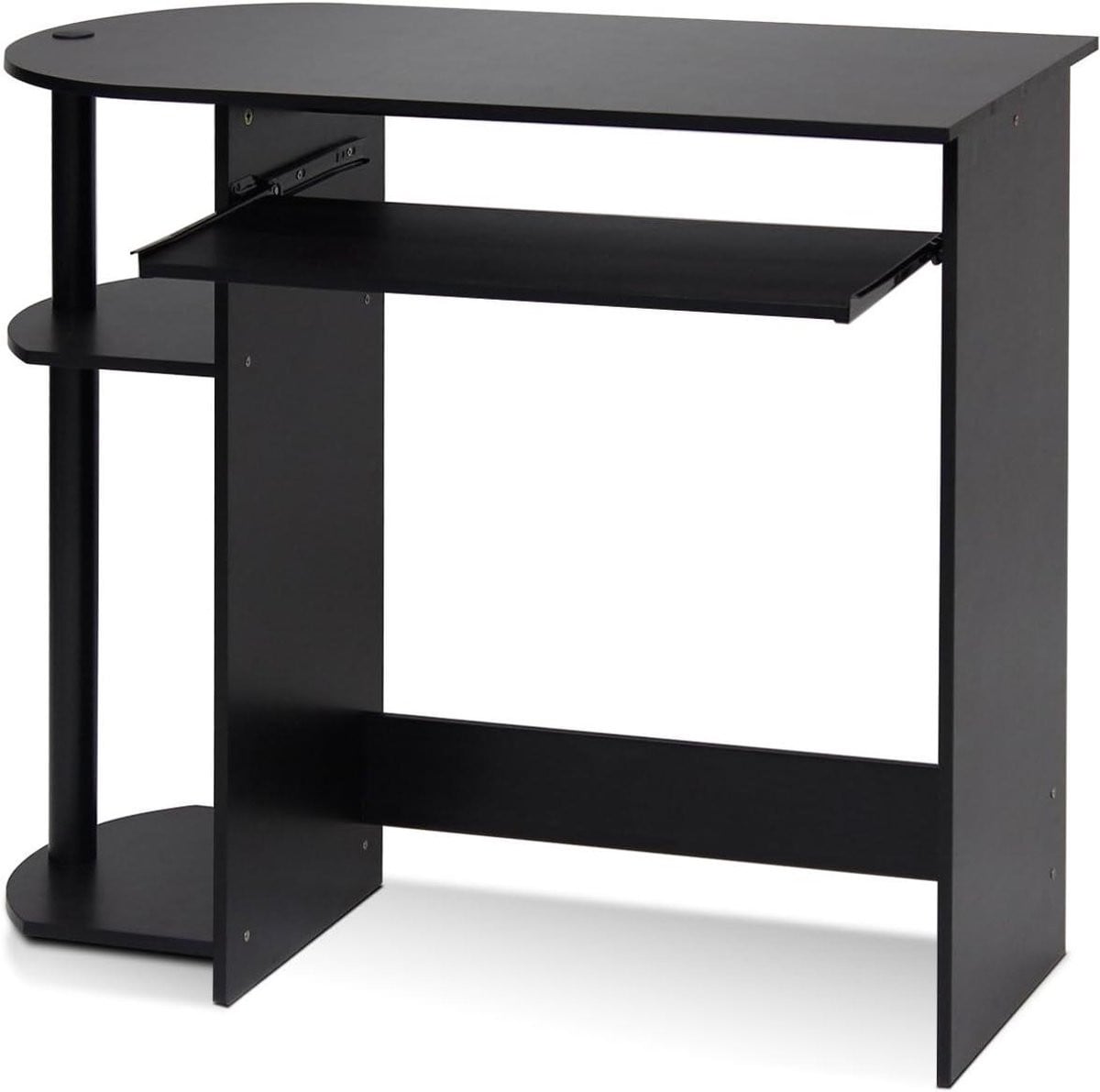Compact Computer Bureau Zwart - B/D/H: 80 x 40 x 73 cm