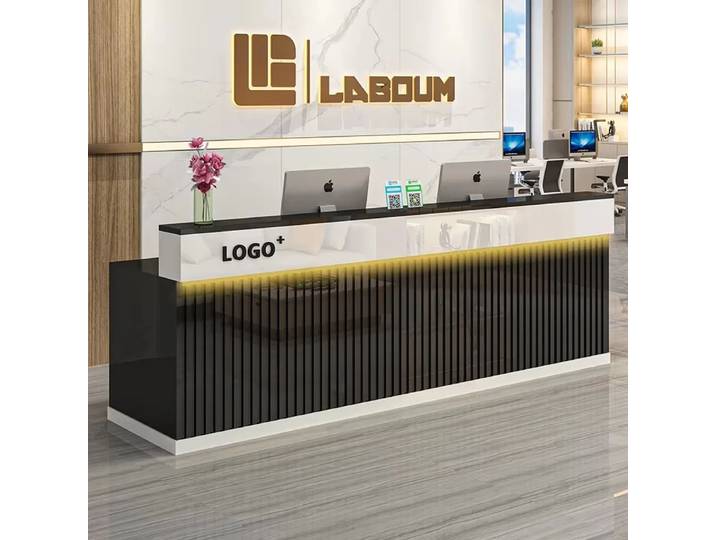 Bureaux de réception de décoration de beauté Podium bureaux de réception de conception de luxe nordique affichage moderne Mostrador réception meubles commerciaux