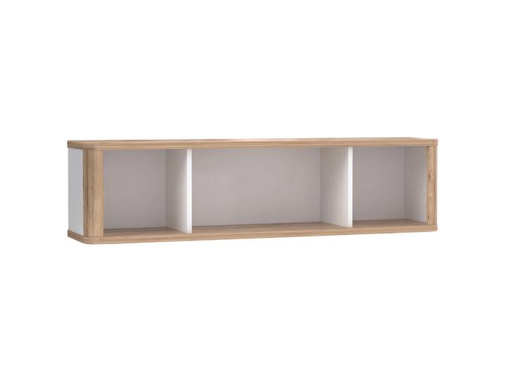 Xora Hängeelement, Weiss, Eichefarben, Holzwerkstoff, 120x30.4x25.8 cm, Beimöbel erhältlich, Wohnzimmer, Wohnwand, Hängeelement
