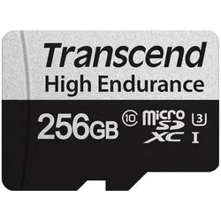 Transcend High Endurance (256 GB, microSDXC, U3, UHS-I), Speicherkarte, Schwarz, Grau