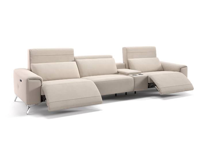 Designer Couch Stoff 3-Sitzer Kinosofa BELLA Loungesofa