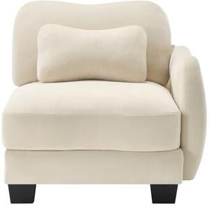 Loedds Chenille Right Arm Modular Sofa Seat with Lumbar Pillows