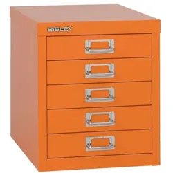 Bisley Schubladenschrank »MultiDrawer« A4, einbahnig, 5 Schübe orange, 27.9x32.5x38 cm