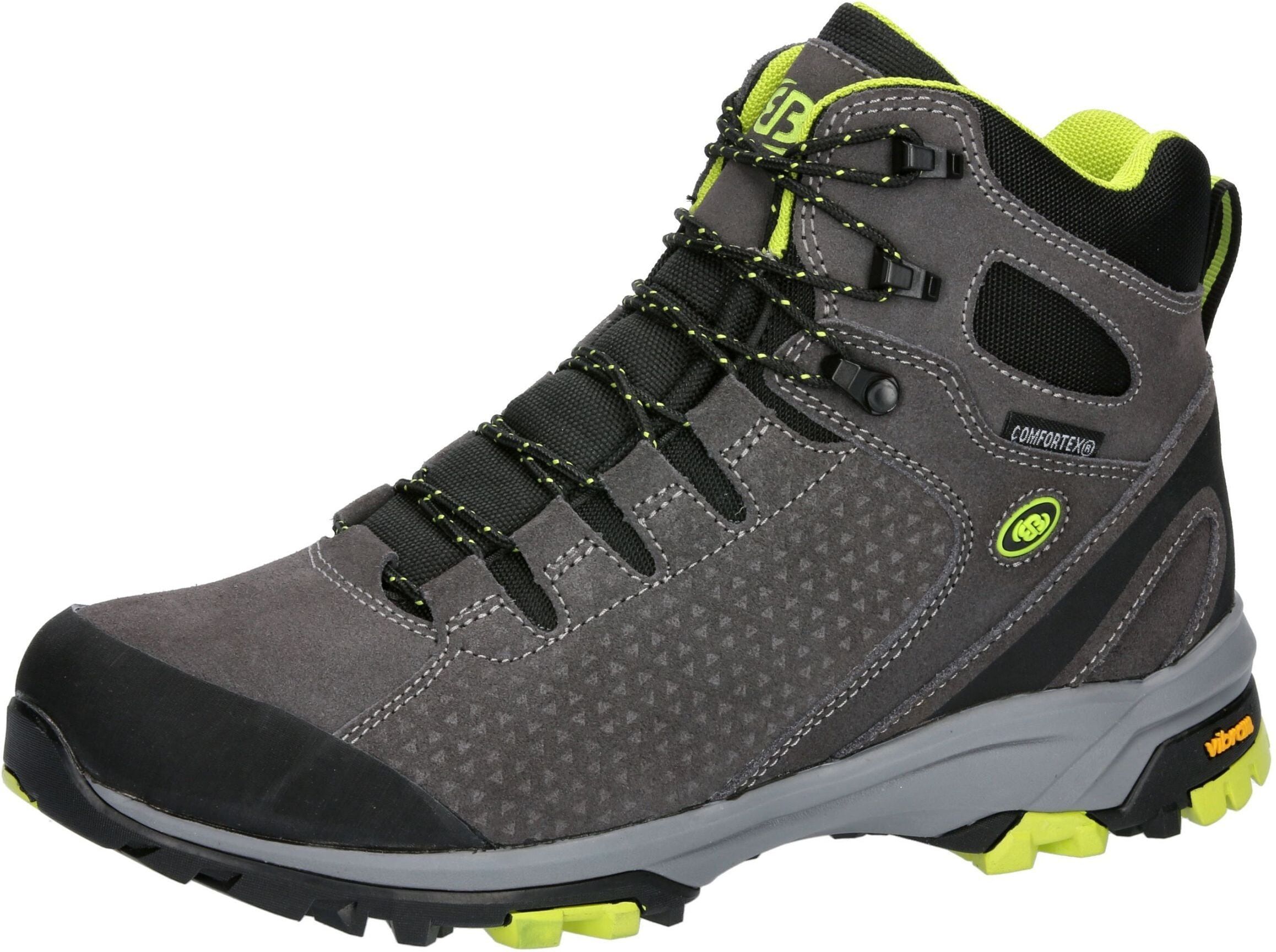 Wanderstiefel BRÜTTING "Outdoorstiefel Mount Trish High", Herren, Gr. 41, grau, Veloursleder, Schuhe Wanderstiefel grau 41